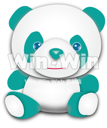 緑パンダのCG・イラスト素材 W-012634
