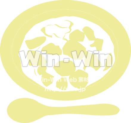 シチューのシルエット素材 W-013174