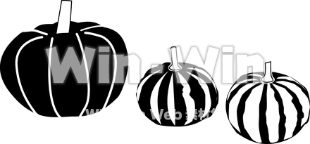 かぼちゃのシルエット素材 W-013920