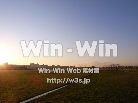 多摩川河原の写真素材 W-013557