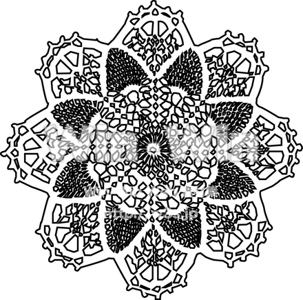 レースのシルエット素材 W-013900