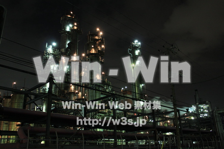 工場夜景の写真素材 W-013594