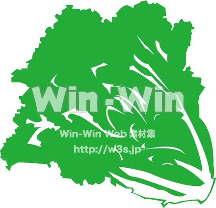 サニーレタスのシルエット素材 W-012108