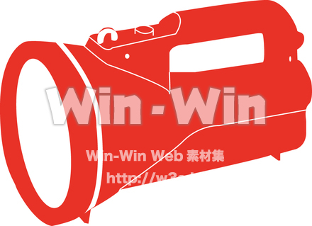 懐中電灯のシルエット素材 W-013156
