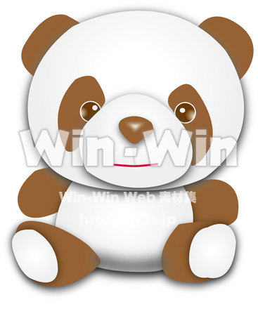 茶パンダのCG・イラスト素材 W-012635