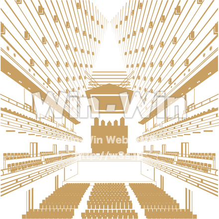 東京オペラシティのシルエット素材 W-013157