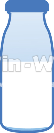 牛乳１本のCG・イラスト素材 W-013642