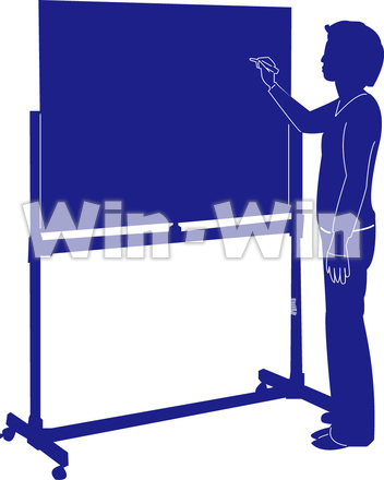 ホワイトボードのシルエット素材 W-012115