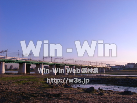 多摩川河原の写真素材 W-013546