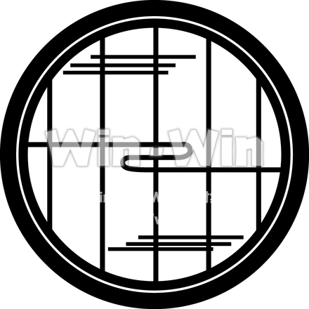 和窓のシルエット素材 W-013975