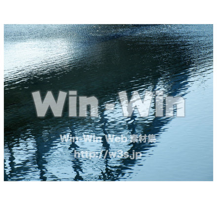 揺れる川面に映る丸子橋の写真素材 W-013258