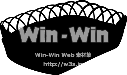 籠のシルエット素材 W-013964