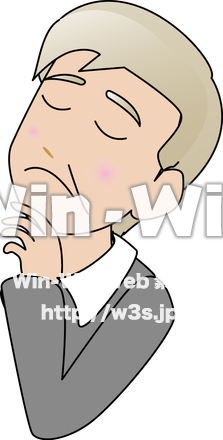 考える人のCG・イラスト素材 W-012061