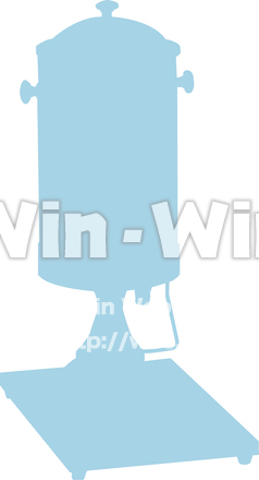 ジュースディスペンサーのシルエット素材 W-013137