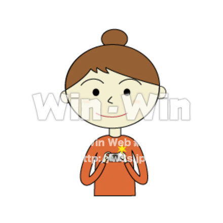 写真を撮る女性のCG・イラスト素材 W-012715