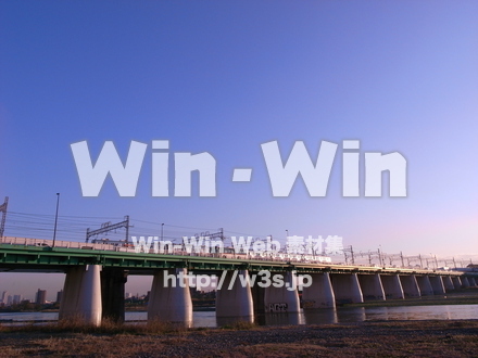 多摩川河原の写真素材 W-013544