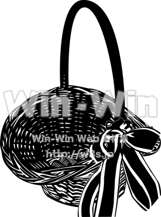 かごのシルエット素材 W-013963