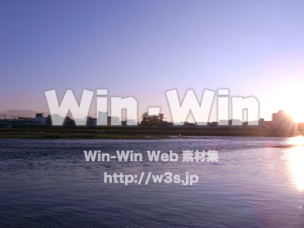 多摩川河原の写真素材 W-013541