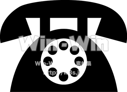 電話のアイコンのシルエット素材 W-013238