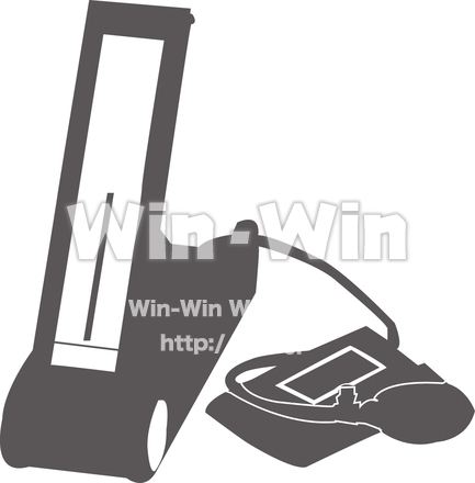 電子血圧計のシルエット素材 W-013628