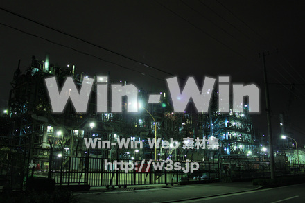 工場夜景の写真素材 W-013604