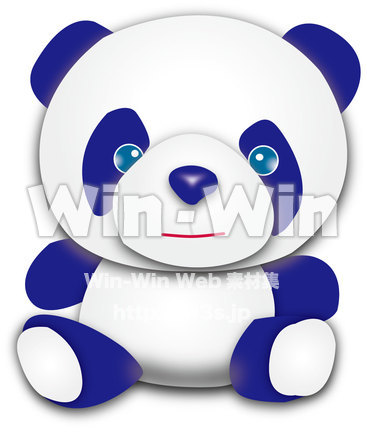 青パンダのCG・イラスト素材 W-012629