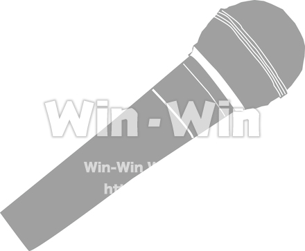 マイクのシルエット素材 W-013162