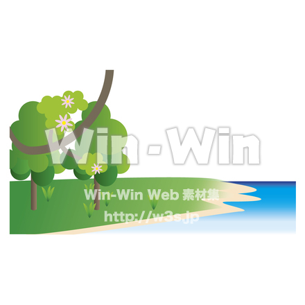 南国の島のCG・イラスト素材 W-012458