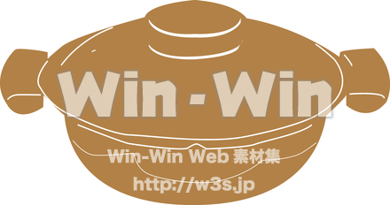 鍋のシルエット素材 W-013114