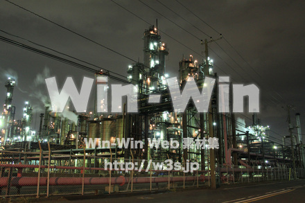 工場夜景の写真素材 W-013597