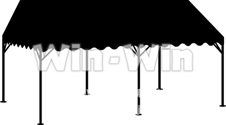 テントのシルエット素材 W-013968