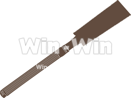 のこぎりのシルエット素材 W-012112