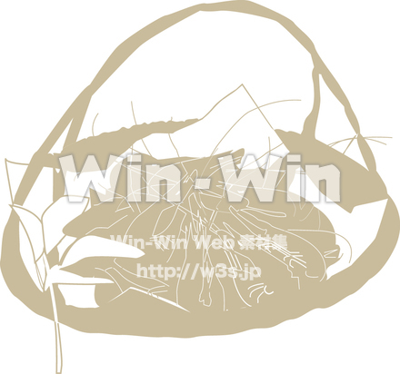 おつまみのシルエット素材 W-013159