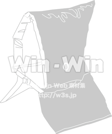 防災頭巾のシルエット素材 W-013163