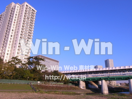 多摩川河原の写真素材 W-013545