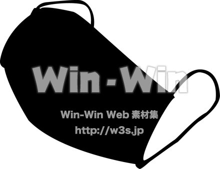 マスクのシルエット素材 W-013913