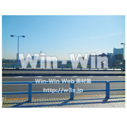 丸子橋の歩道からの車道の写真素材 W-013242