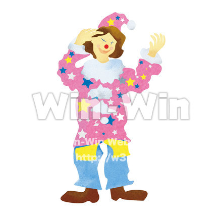 ピエロのCG・イラスト素材 W-012040