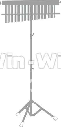 ウィンドチャイムのシルエット素材 W-013121