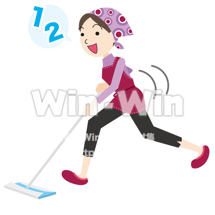 床掃除のCG・イラスト素材 W-014188