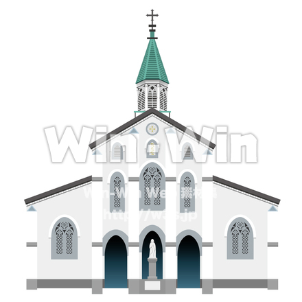 大浦天主堂のCG・イラスト素材 W-014182