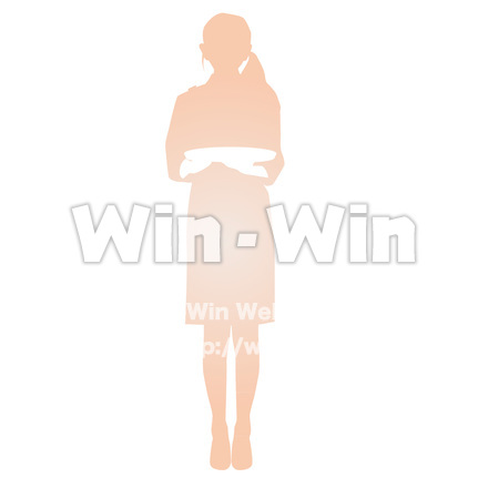 販売員のシルエット素材 W-014667