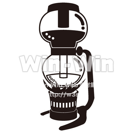 サイフォンコーヒーのシルエット素材 W-015331