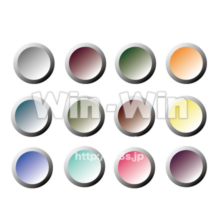 オリジナルボタンセットのCG・イラスト素材 W-014653