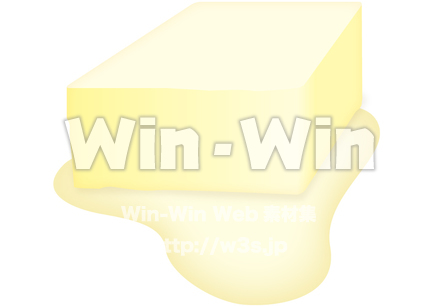 溶けたバター１カケラのCG・イラスト素材 W-014978