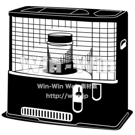 ストーブのシルエット素材 W-015830