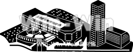 ラゾーナ川崎のシルエット素材 W-014083