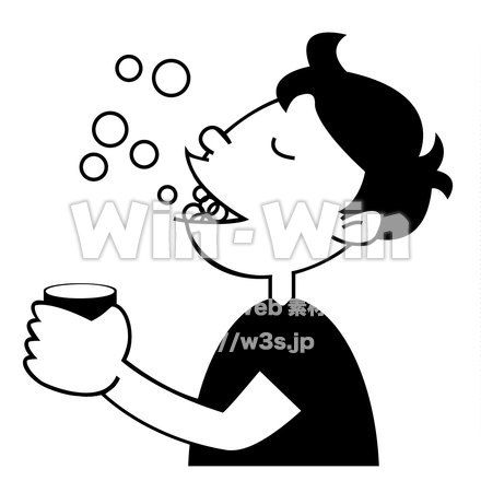 うがいのシルエット素材 W-015190