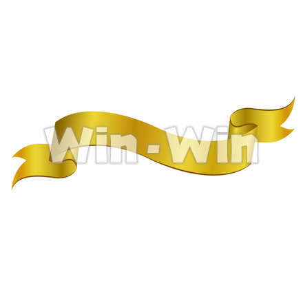 金リボンのCG・イラスト素材 W-015838