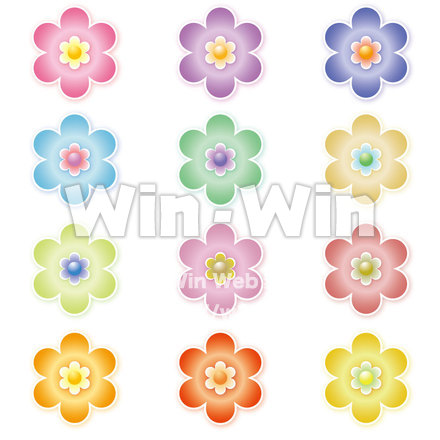 お花セットのCG・イラスト素材 W-014101